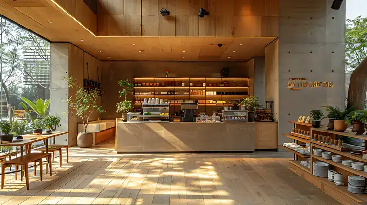 Comptoir de café avec tireuse bière et machine espresso