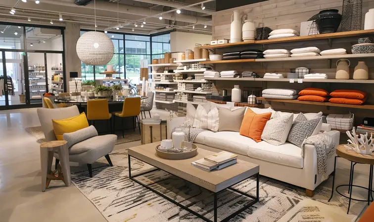 Showroom mobilier et cuisine avec scénographie immersive