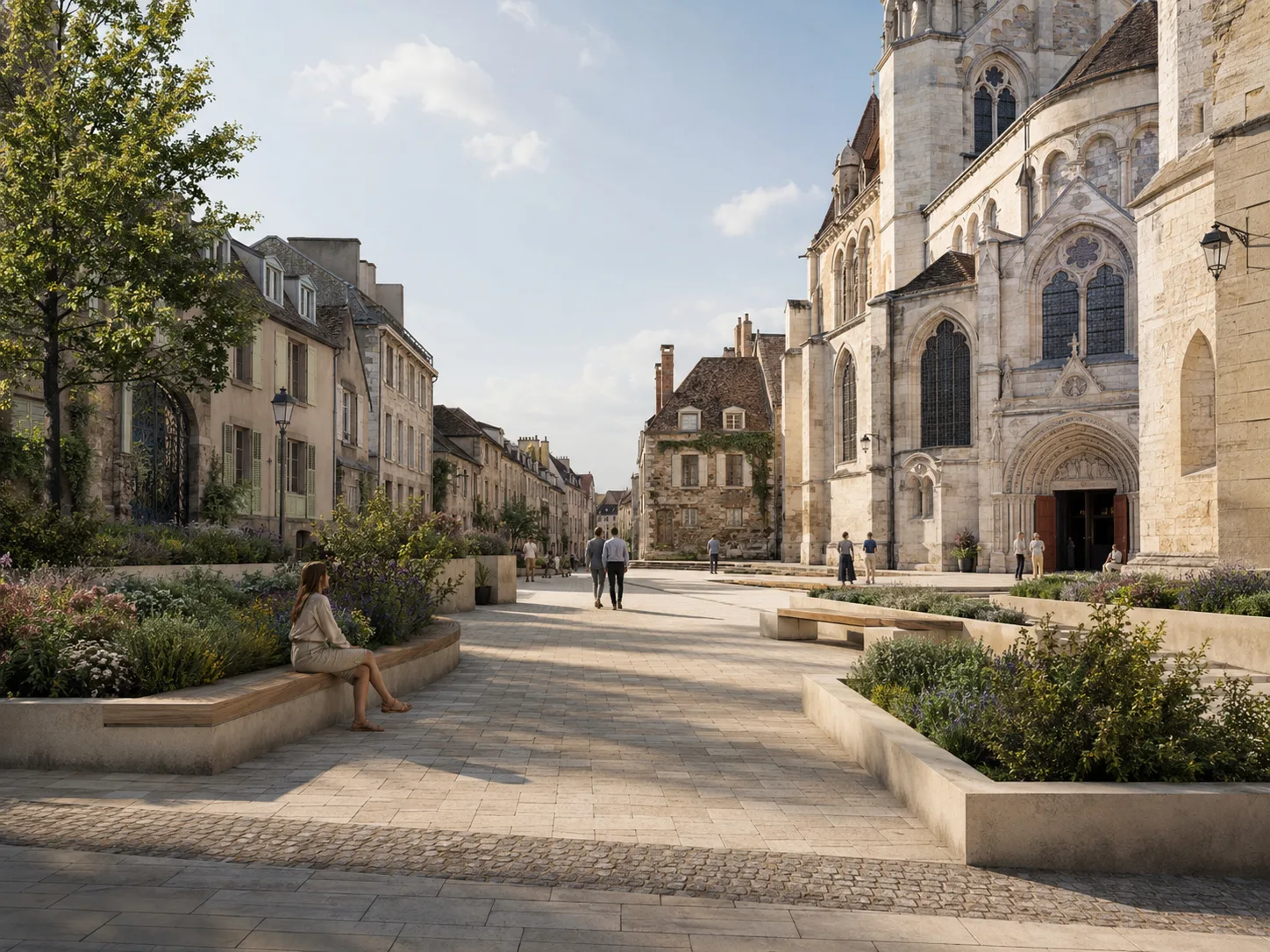 Intervenir dans le Centre médiéval et les abords de la Collégiale Notre-Dame à Poissy