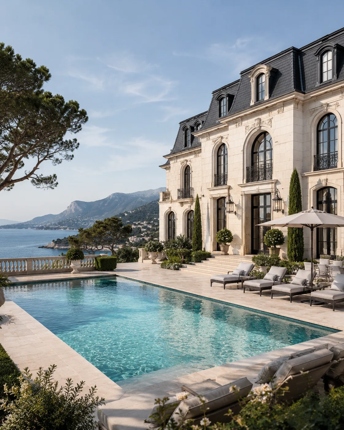 Implantation paysagère d'une piscine