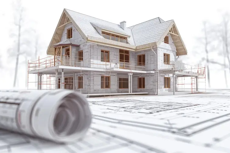 Plan de masse d'un projet de maison individuelle